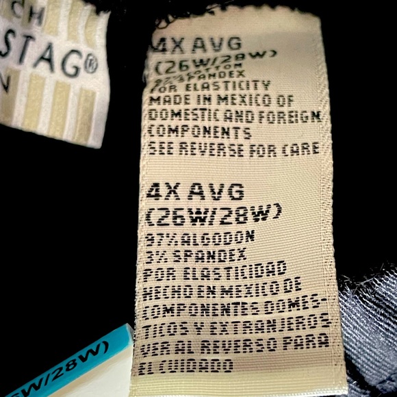 NEW White Stag Women Plus Size 4X BLACK cotton pants with flat front & elastic. - Picture 5 of 7